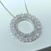 Colar Mandala Quartzo Rosa Folheado a Prata