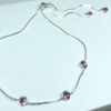 Pulseira Jade com Zircônia Rosa Folheado a Prata