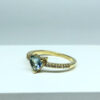 Anel Coração Daisy Pedra Acquamarine Folheado a Ouro 18K - Image 2
