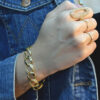Pulseira Elos com Micro Zircônia Folheado a Ouro 18K