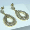 Brinco Gota P com Micro Zircônias Folheado a Ouro 18K