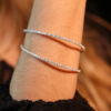 Bracelete Espiral com Micro Zircônias Folheado a Prata