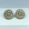 Brinco Pizza G com Micro Zircônias Folheado a Ouro 18K