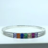 Bracelete Colorido com Micro Zircônias Folheado a Prata
