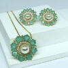 Conjunto Júlia Turmalina com Pérola Folheado a Ouro 18K
