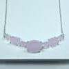 Colar Pedras Quartzo Rosa Folheado a Prata - Imagem 2