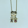 Colar Filhos com Micro Zircônias Folheado a Ouro 18K