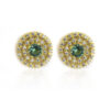Brinco Redondo Turmalina Folheado a Ouro 18K