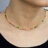 Choker Pedras Coloridas Banhada a Ouro 18k - Image 2